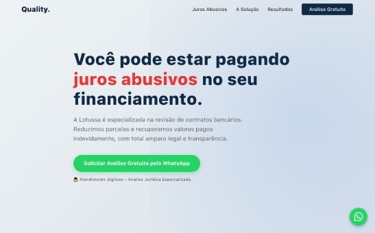 Imagem da pagina inicial de revisional de contrato 